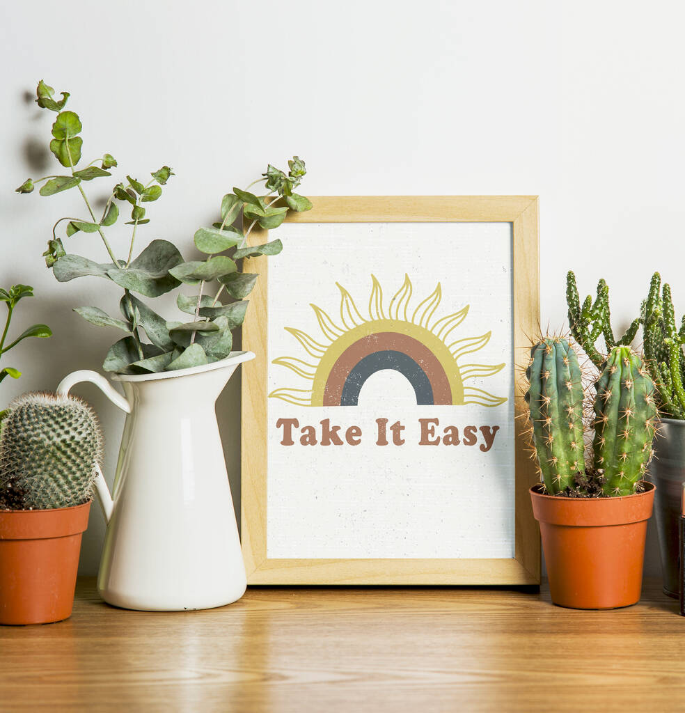 Take It Easy Retro Sunshine Print By Wild Living | notonthehighstreet.com