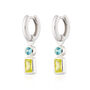 Still Ocean Charm Hoop Earrings, thumbnail 2 of 5