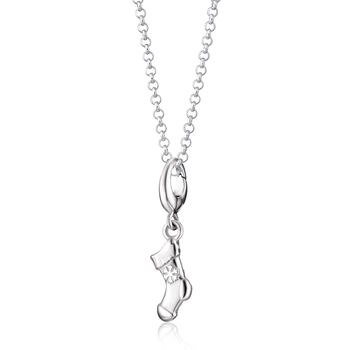 Sterling Silver Christmas Stocking Charm Necklace, 8 of 8
