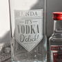 Personalised 'Vodka O Clock' Etched Glass, thumbnail 3 of 4