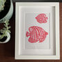 A5 Ink Illustration Of Two Royal Angelfish, thumbnail 4 of 5