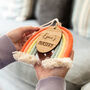 Personalised Macrame Rainbow Nursery Sign Gift, thumbnail 3 of 5