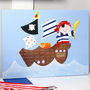 Personalised Pirate Ship Name Canvas, thumbnail 4 of 9