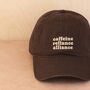 'Caffeine Reliance Alliance' Cotton Baseball Cap, thumbnail 2 of 8