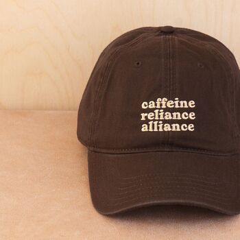 'Caffeine Reliance Alliance' Cotton Baseball Cap, 2 of 8
