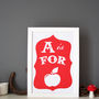 A Is For Apple Alphabet Risograph Print, thumbnail 1 of 10