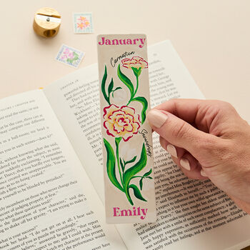 Personalised Birth Flower Bookmark, 2 of 7
