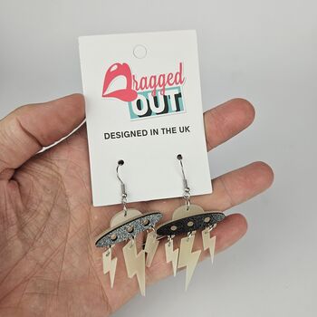 Spaceship Earrings, 4 of 8