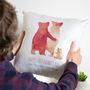 Personalised First Father's Day Bear Family Cushion, thumbnail 2 of 5