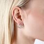 Waterfall Four Hoop Studs, thumbnail 1 of 4