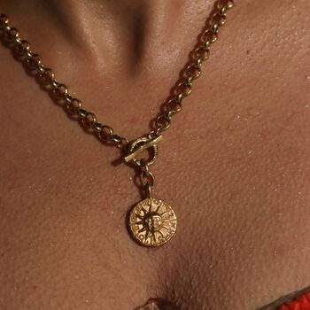 Zodiac Sun Pendant Necklace, 2 of 9