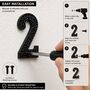 Decorative Brass Number Two Door Sign, thumbnail 4 of 7