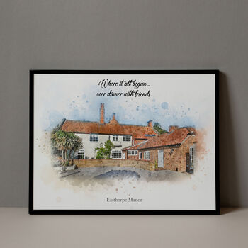 Personalised 'Where It All Began' Watercolour Print, 4 of 8