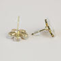 Simple Pearlescent Flower Stud Earrings, thumbnail 3 of 3