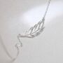 Sterling Silver Fern Feather Necklace, thumbnail 5 of 6