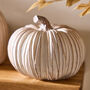 White And Gold Pumpkin Decoration, thumbnail 2 of 4