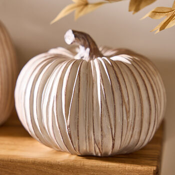 White And Gold Pumpkin Decoration, 2 of 4
