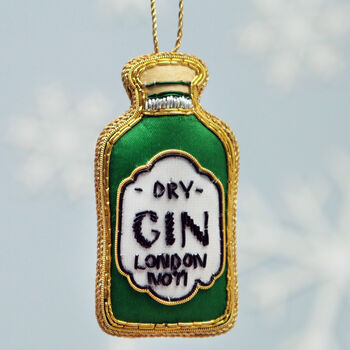 Zari Embroidery Gin Hanging Decoration, 4 of 5