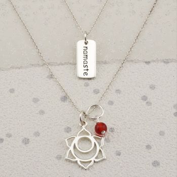 Sacral Chakra Necklace In Gold Or Silver, 2 of 9