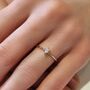 Moissanite Marquise Ring Silver/Gold Vermeil, thumbnail 2 of 6