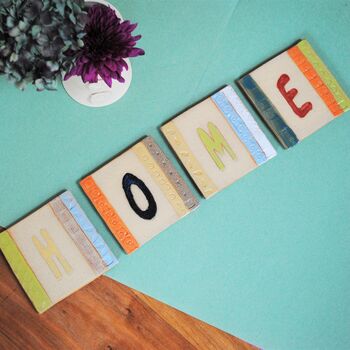 Ceramic Letters Wall Tiles Or Coasters Bright Coloured, 2 of 9