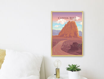 Capitol Reef National Park USA Travel Poster Art Print, 2 of 8