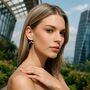 Silver And Gold Double Hoop Earrings, thumbnail 5 of 7