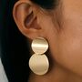 Gold Gilded Circlet Elegance Earrings, thumbnail 1 of 4