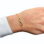 Infinity Plain Bracelet Rose Or Gold Plated 925 Silver, thumbnail 2 of 9