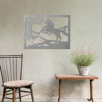 Galloping Horse Metal Wall Art Gift For Outdoor Garden Decor, 10 of 10