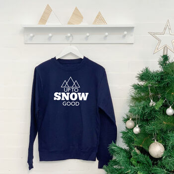 'Up To Snow Good' Unisex Ski And Snowboard Jumper, 5 of 7