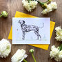 Dotty The Dalmatian Illustrated Blank Greeting Card, thumbnail 1 of 10