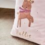 Personalised Christmas Reindeer Pink Gift Sack, thumbnail 3 of 3