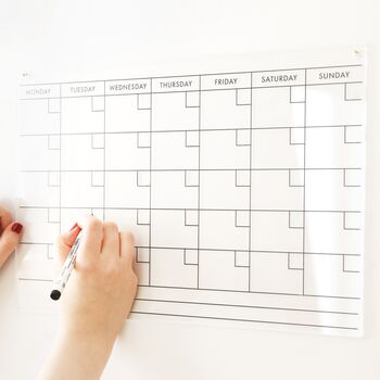 Wipeable Acrylic Wall Planner, 4 of 7
