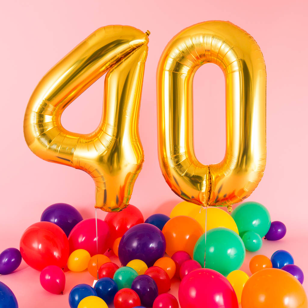 happy 40th birthday balloons  by bubblegum balloons  