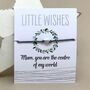'Mum, You Are The Centre Of My World' Wish Bracelet, thumbnail 1 of 3