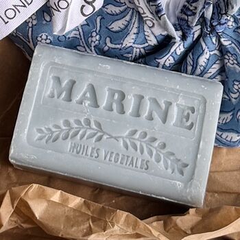 Clematis Bath Hat Sea Breeze Marseilles Soap Gift Set, 4 of 5