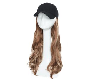 Chemo Headwear Wig Baseball Cap With Hair Long, 2 of 3