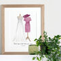 Mother Of The Bride Or Bridesmaid Illustration, thumbnail 1 of 4