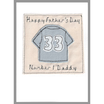 Personalised Embroidered Football Shirt Birthday Card, 8 of 10