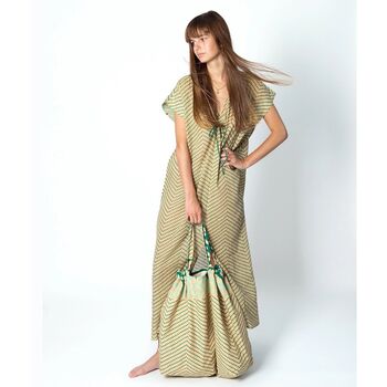 Designer Handmade Cotton Kaftan Dress, 4 of 4
