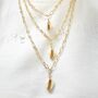 Cowry Shell Charm Pendent Gold Plated Chain Necklace, thumbnail 4 of 5
