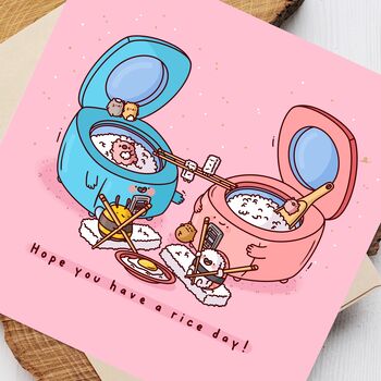 Cute Rice Greetings Card, 6 of 9