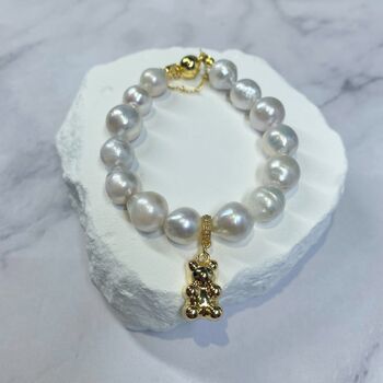 Pearl Bear Charm Bracelet, 5 of 6