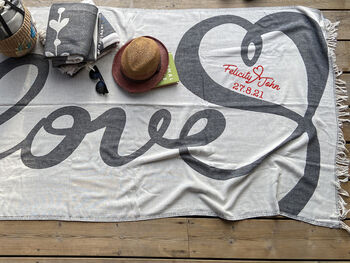 Personalised Love Texted Throw, Anniversary Gift, 3 of 11