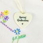Special Godmother Porcelain Heart Hanging Sign, thumbnail 1 of 4