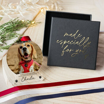 Personalised Pet Memorial Photo Ornament | Custom Dog, 5 of 12