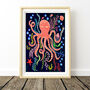 Colourful Octopus Nursery Wall Art, thumbnail 4 of 9