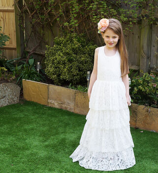 Aphrodite ~ Ivory Lace Dress ~ Flower Girl|Party Dress, 4 of 6