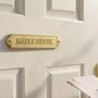 Solid Brass Custom Family Door Plaque, thumbnail 2 of 9